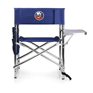 PICNIC TIME NHL New York Islanders Sports Chair with Side Table - Beach Chair - Camp Chair for Adults