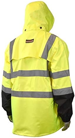 Radians RW30-3Z1Y-L Industrial Safety Coated Rain Jacket, Multicolor, One Size