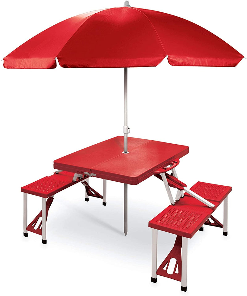 ONIVA - a Picnic Time Brand Portable Folding Picnic Table with Seating for 4, Red , 36.2" x 18" x 5.5"