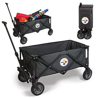 PICNIC TIME Pittsburgh Steelers Adventure Wagon Folding Utility Tailgate Wagon