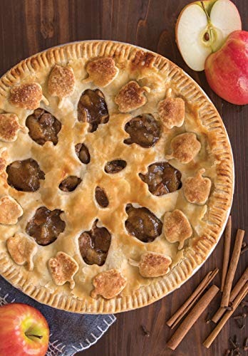 Nordic Ware Reversible Apples & Leaves Pie Top Cutter, Apples and Leaves, Red