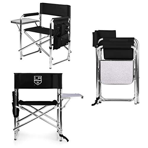 PICNIC TIME NHL Los Angeles Kings Sports Chair with Side Table - Beach Chair - Camp Chair for Adults