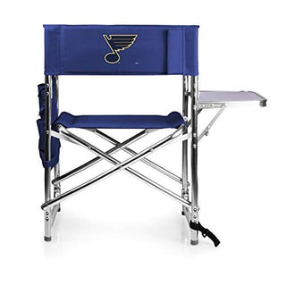 NHL St Louis Blues Sports Chair with Side Table - Beach Chair - Camp Chair for Adults