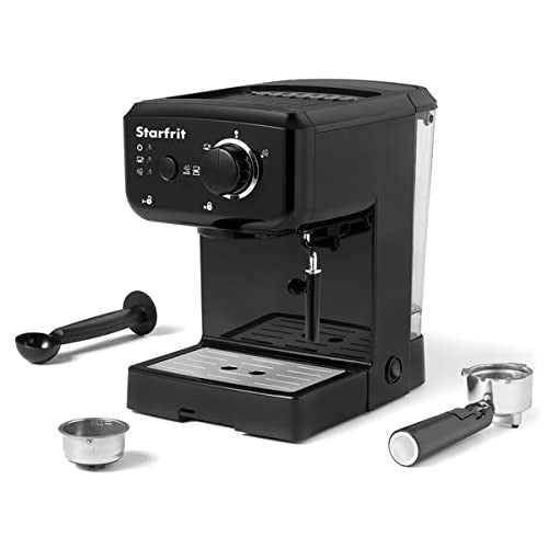 Starfrit 024005-001-0000 Cappuccino Espresso Machine, Standard, Black