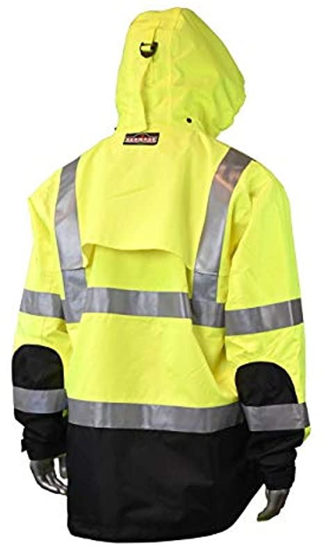 Radians RW30-3Z1Y-L Industrial Safety Coated Rain Jacket, Multicolor, One Size