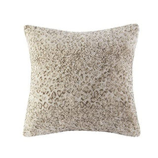 Madison Park Marselle Leopard Faux Fur Throw Pillow, 20x20