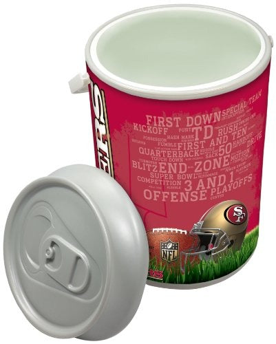 NFL San Francisco 49ers Digital Print Mega Can Cooler, One Size, Silver Gray