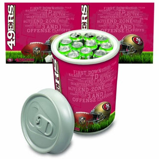 NFL San Francisco 49ers Digital Print Mega Can Cooler, One Size, Silver Gray