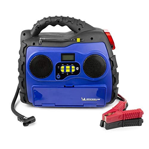 MICHELIN ML0728 Power Source XR1 Portable 1000 Amps Jump Starter with Air Compressor and 400 Watt Peak Surge Power Inverter and Bluetooth