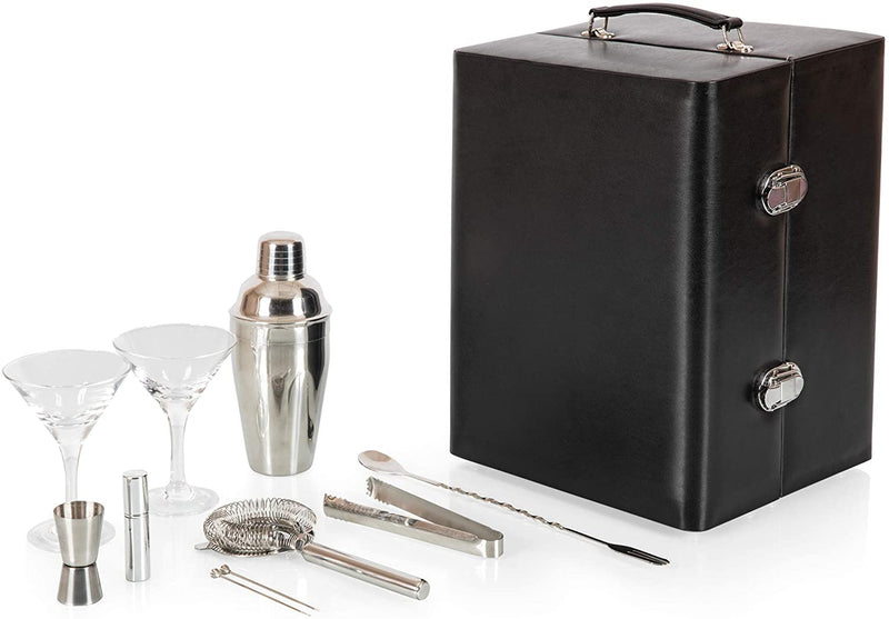 Legacy - A Picnic Time Brand Case Manhattan Cocktail Travel Set with Bar Tools, One Size, Black
