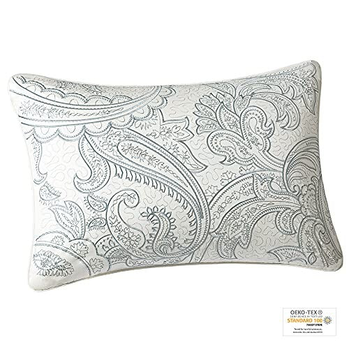 Harbor House Modern Design Decorative Pillow Hypoallergenic Sofa Cushion Lumbar, Back Support, Oblong 12" x 18", Paisley Blue, HH30-255