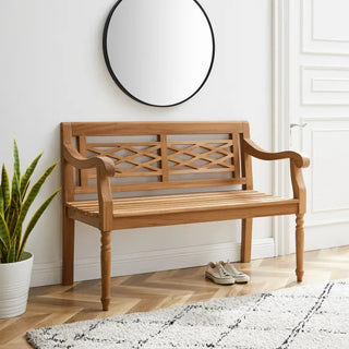 Olivier Indoor Outdoor Bench in Teak Wood by Crosley