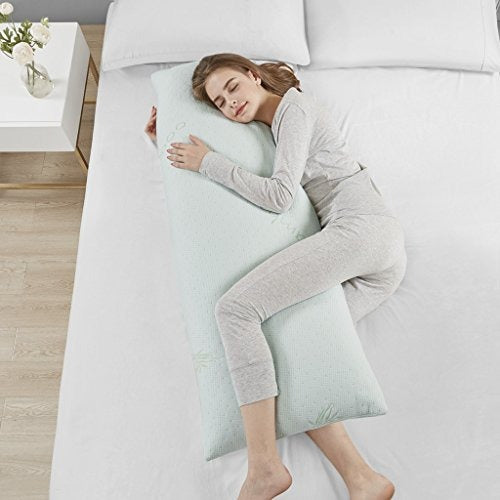 Sleep Philosophy Bed Pillow for Sleeping with Removable Cover, Body Size, Ivory