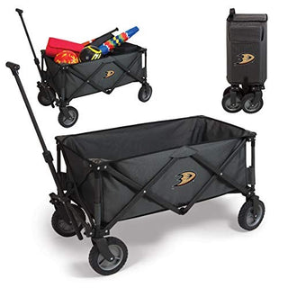 PICNIC TIME NHL Anaheim Ducks Adventure Wagon Folding Wagon - Wagon Cart - Sport Utility Wagon - Beach Wagon Collapsible