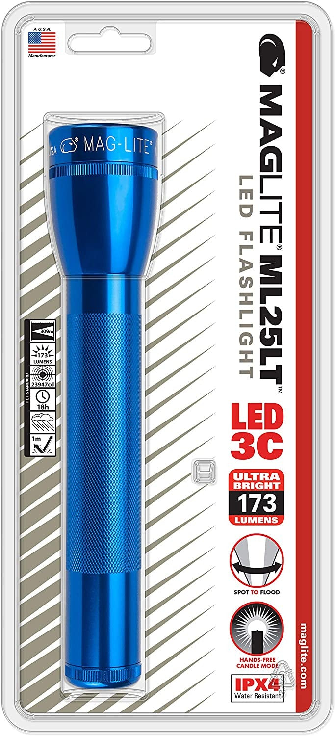 Maglite ML25LT LED 3-Cell C Flashlight, Blue