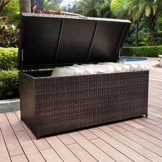 Crosley Furniture Palm Harbor Outdoor Wicker Storage Bin, Brown