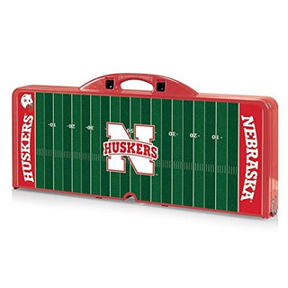 Nebraska Cornhuskers - Picnic Table Portable Folding Table with Seats, (Red)