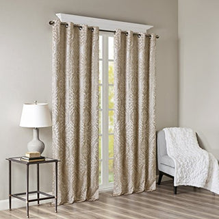 Mirage Total Blackout Curtain Panel, Grommet Top, Black, 50 x 108 in