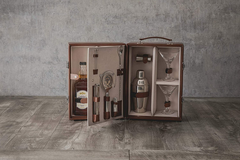 Legacy-A Picnic Time Brand Manhattan Cocktail Travel Set with Bar Tools, One Size, Mahogany