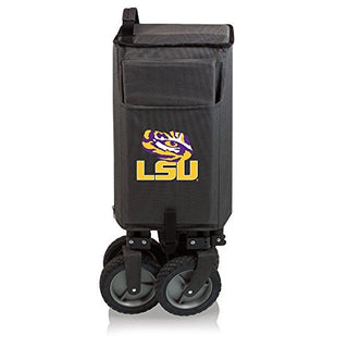 PICNIC TIME NCAA LSU Tigers Adventure Wagon Folding Wagon - Wagon Cart - Sport Utility Wagon - Beach Wagon Collapsible