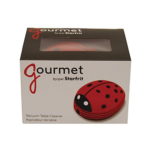 Starfrit Lady Bug Design Mini Table Cleaner/Vacuum, Red