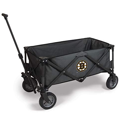 PICNIC TIME NHL Boston Bruins Adventure Wagon Folding Wagon - Wagon Cart - Sport Utility Wagon - Beach Wagon Collapsible