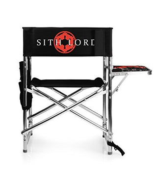 PICNIC TIME Lucas/Star Wars Darth Vader Portable Folding Sports Chair, Black