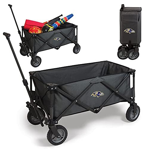 PICNIC TIME Baltimore Ravens Adventure Wagon Folding Utility Tailgate Wagon