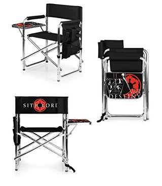 PICNIC TIME Lucas/Star Wars Darth Vader Portable Folding Sports Chair, Black