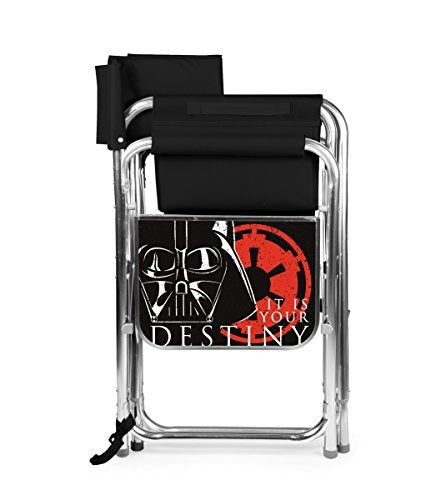 PICNIC TIME Lucas/Star Wars Darth Vader Portable Folding Sports Chair, Black