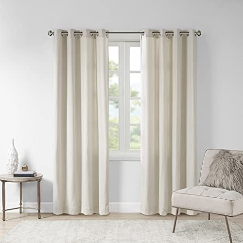 Madison Park Polyester Solid Piece Dyed Grommet Top Window Panel