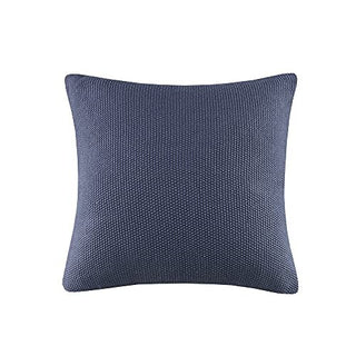 INK+IVY Bree Knit Pillow Cover, Indigo, 20x20