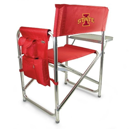 NCAA Iowa State Cyclones Sports Chair with Side Table - Beach Chair - Camp Chair for Adults