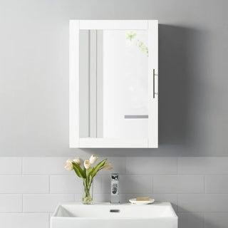 Savannah Mirrored Wall Cabinet White- Crosley