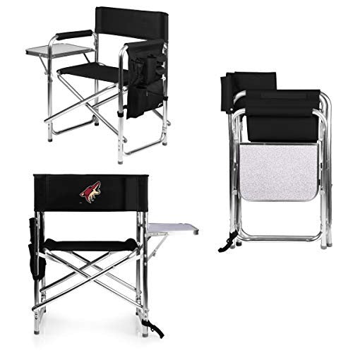 PICNIC TIME NHL Arizona Coyotes Sports Chair with Side Table - Beach Chair - Camp Chair for Adults