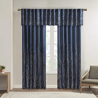 Andora Window Valance, Navy, 50 x 18 in