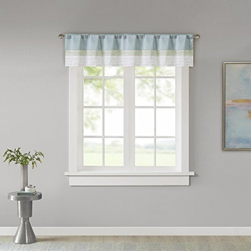 Madison Park Amherst Single Panel Faux Silk Rod Pocket Curtain With Privacy Lining for Living Room, Window Drapes for Bedroom and Dorm, 50x18, Green