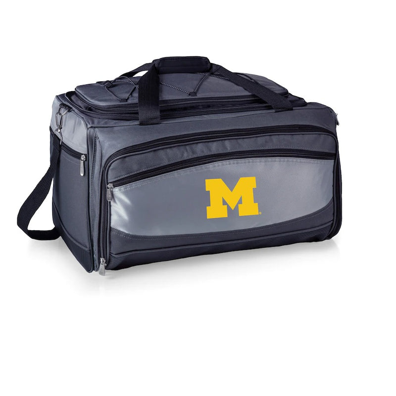 Michigan Wolverines Portable Charcoal Grill & Cooler Tote