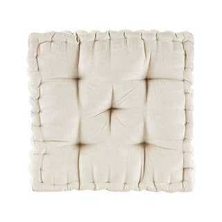 Intelligent Design Azza Chenille Floor Pillow, Ivory, 20x20x5