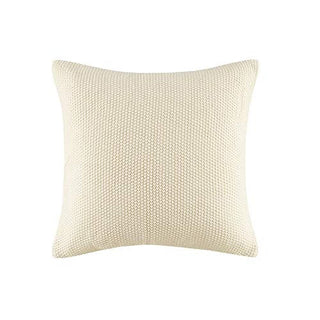 INK+IVY Bree Knit Euro Pillow Cover, Ivory, 26x26