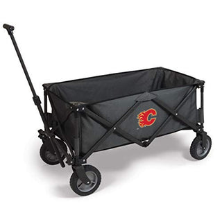 PICNIC TIME NHL Calgary Flames Adventure Wagon Folding Wagon - Wagon Cart - Sport Utility Wagon - Beach Wagon Collapsible