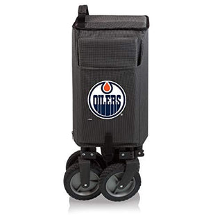 PICNIC TIME NHL Edmonton Oilers Adventure Wagon Folding Wagon - Wagon Cart - Sport Utility Wagon - Beach Wagon Collapsible