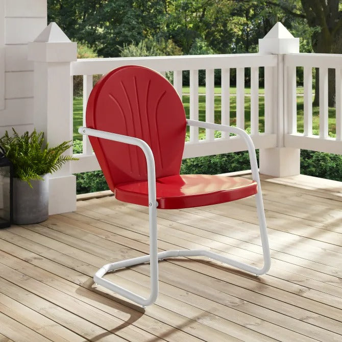 Crosley Furniture Griffith Metal Outdoor Chair - Red