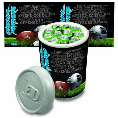 NFL Carolina Panthers Digital Print Mega Can Cooler, One Size, Silver Gray