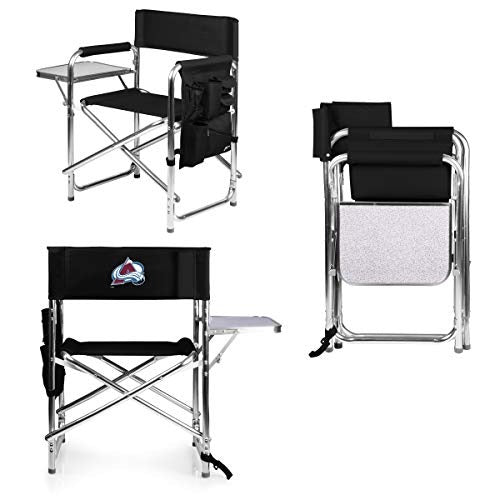 PICNIC TIME NHL Colorado Avalanche Sports Chair with Side Table - Beach Chair - Camp Chair for Adults