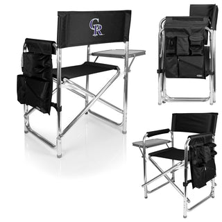 Colorado Rockies Black Sports Chair