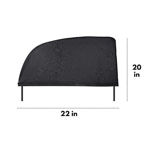 Wagan IN6009 Easy Air Auto Screen Car Side Window Sun Shade Car Rear Side Window Sunshades Breathable Mesh Baby Sun Shade Protects Kids from Sun Glare and UV Rays- 2 Pack (Small)