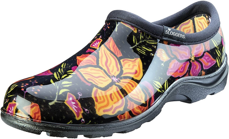 Sloggers 5118SSBK06 Wateproof Comfort Shoe, 6 Spring Surprise Black