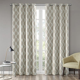 SunSmart Blakesly Blackout Curtain Panel, Grommet Top, Taupe