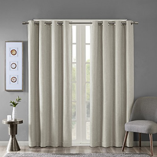 SunSmart Maya Blackout Curtain Panel, Grommet Top, Taupe, 50 x 54 in